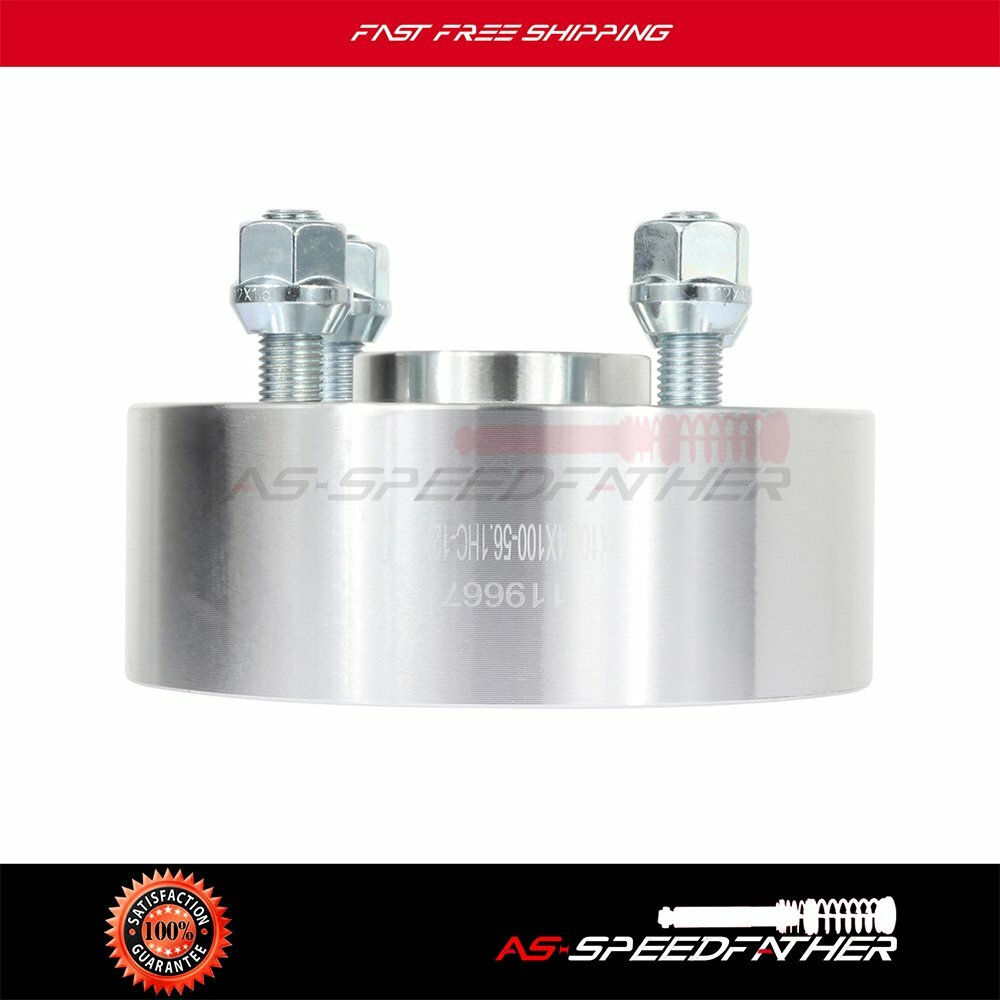 2-Piece 1 Inch (25mm) Hubcentric Wheel Spacers 4x100 56.1 CB - Fits Honda, Mitsubishi