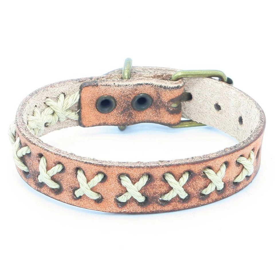 Herren Armband Kunstleder Vintage Surferarmband Biker Kunstlederarmband Rocker - Bild 3 von 4