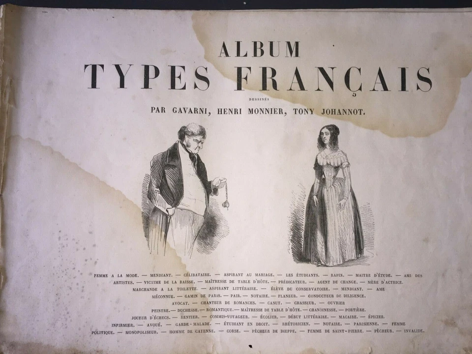 Album Types Français dessinés par Gavarni, Monnier, Johannot - Photo 3/4