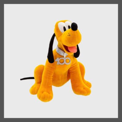 Disney 100 Year Pluto Plush Platinum Collar Commemorates Disney's 100th