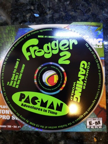 Computer Gaming World Dec. Disk #1 Frogger 2,Tony Hawk 2,Pac-Man Adv. PC CD ROM - Picture 3 of 4