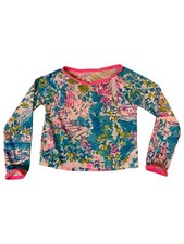 Lilly Pulitzer Toddler Girl's Swim Shirt Rashguard Size 3T Pink White Green Blue