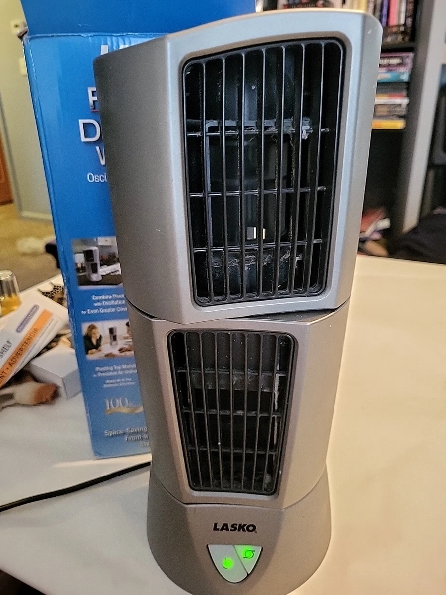 Lasko 14u0026#034; Platinum Desktop Wind Tower 3-Speed Oscillating Table Fan,  4910, Gray | eBay
