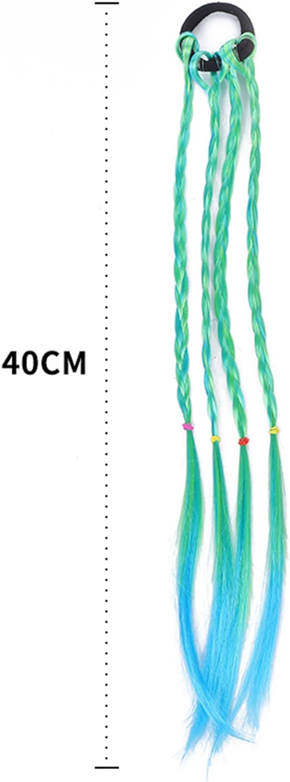 10 Pcs Colorful Wig Braid Head Rope，Hair Strands Hairpieces Girl ...