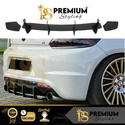 Volkswagen Scirocco R Gloss Black Rear Bumper Blade Diffuser 2008-2017