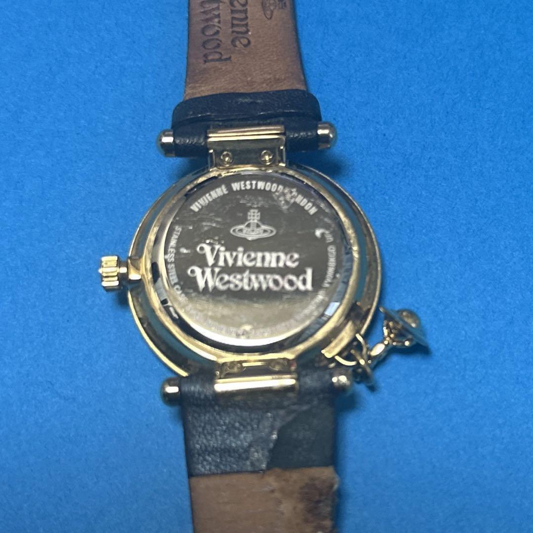 2024新発 Vivienne Westwood London Quartz Watch, Gold Case Black Dial 時計