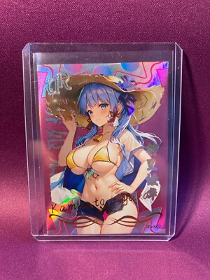 Ayaka Genshin Impact CARTE UR Goddess Story Anime Waifu Holo Foil Card (003)