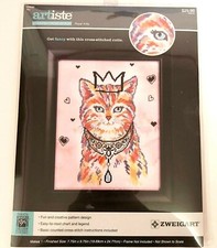 Artiste Royal Kitty Counted Cross Stitch Kit ZWEIGART 7.75" x 9.75" New