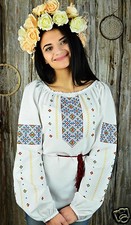 Ukrainian embroidered traditional shirt for ladies, blouse, sorochka vyshyvanka
