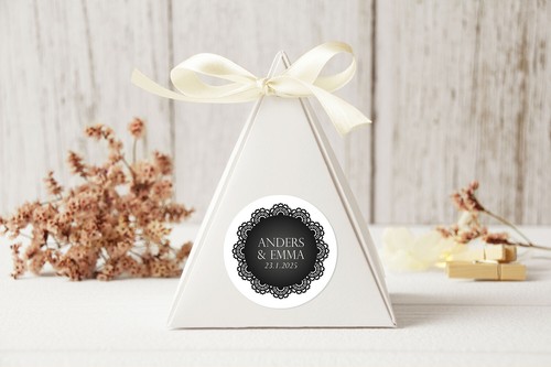 PERSONALISED Wedding Favour Sticker Seals Labels | Lace | 3 Sizes - Picture 2 of 5