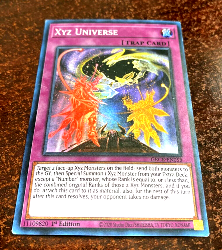 Yu-Gi-Oh! 1st Edition XYZ UNIVERSE Trap GRCR-EN058 Holo Trap Card