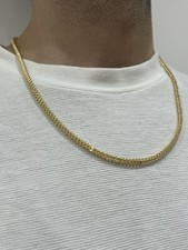 9ct Yellow Gold Men’s Franco Chain - 22 Inches - 4.5mm Wide - Full UK Hallmark