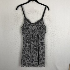 Oscar De La Renta Slip Dress Womens Small Black White Y2K Babydoll Feminine