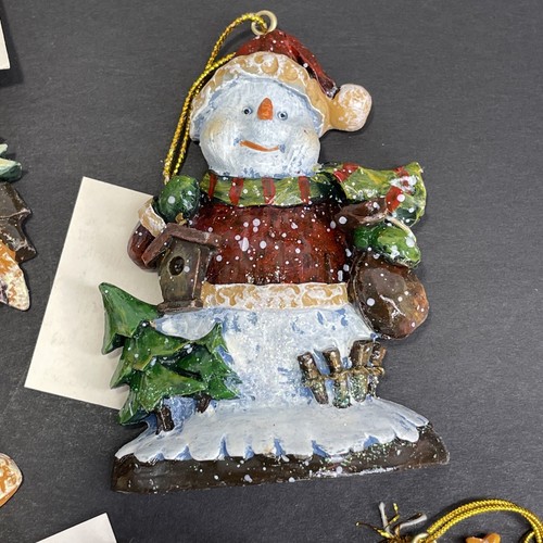 Lot Of 5 Santa Claus Frosty Snowman High Quality Detail Christmas Ornaments C18 - Picture 6 of 8