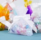 AIMUDI 50 White Satin Ribbon Twist Tie Bows 3.5" Wedding Treat Bag Cake Pop Gift — photo 6