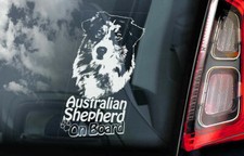 Adesivo auto pastore australiano - regalo finestra paraurti cane australiano a bordo - V03