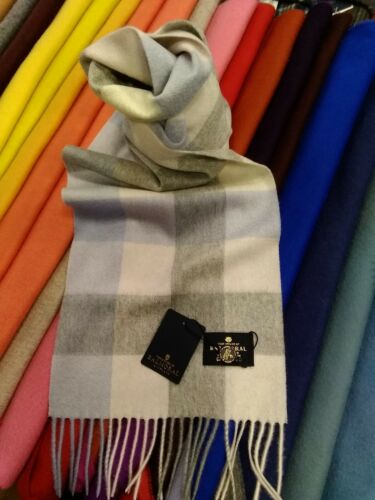 100% Pure Cashmere Scarf | The House of Balmoral | Pink Block Check | Bright - Picture 1 of 3