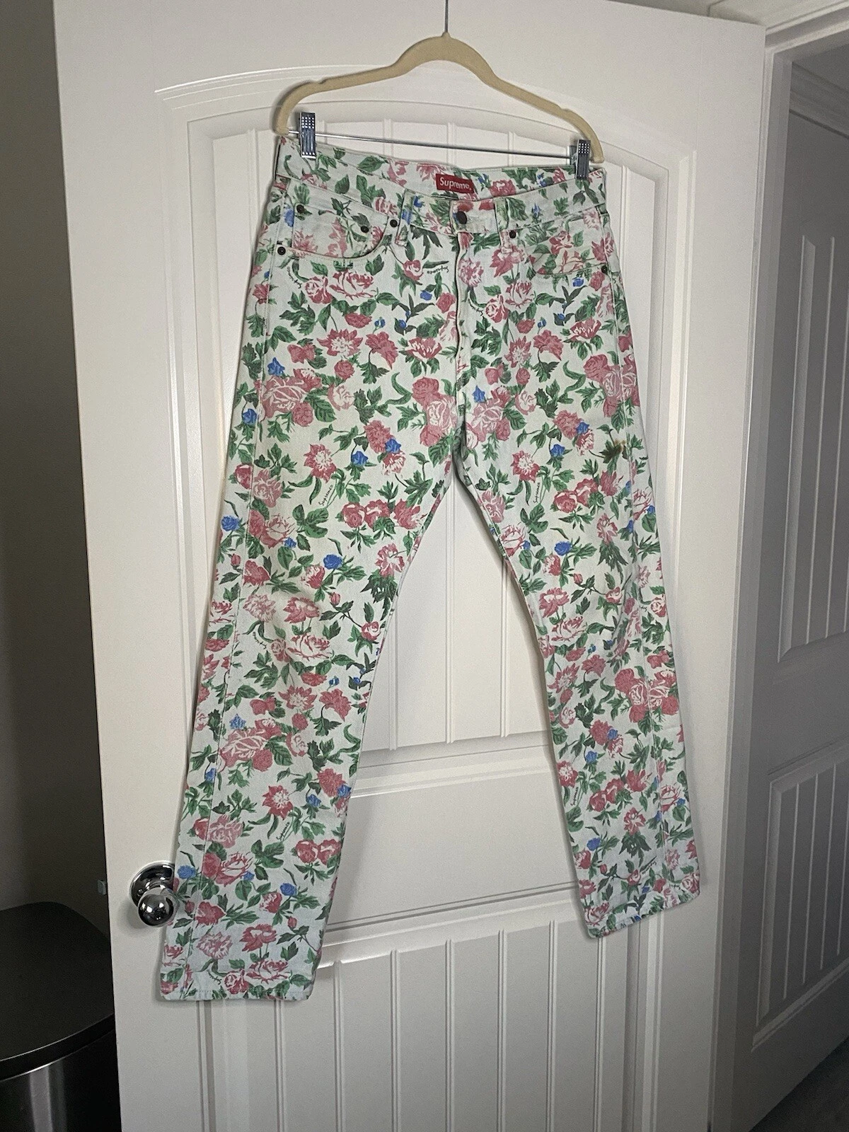 Jean Supreme Levis Floral Bleu Clair 32x32 BEAU !!!!