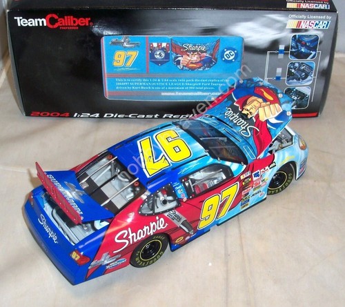 1:24 1:64 2004 TEAM CALIBER #97 JUSTICE LEAGUE SUPERMAN SHARPIE KURT BUSCH 1/504 - Picture 4 of 7
