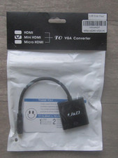 J D Mini HDMI to VGA Adapter Package Sealed New 