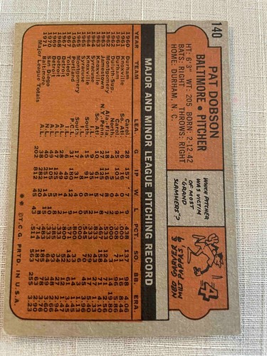 1972 Topps Baseball EX++ 1-250 - 第 108/384 張圖片