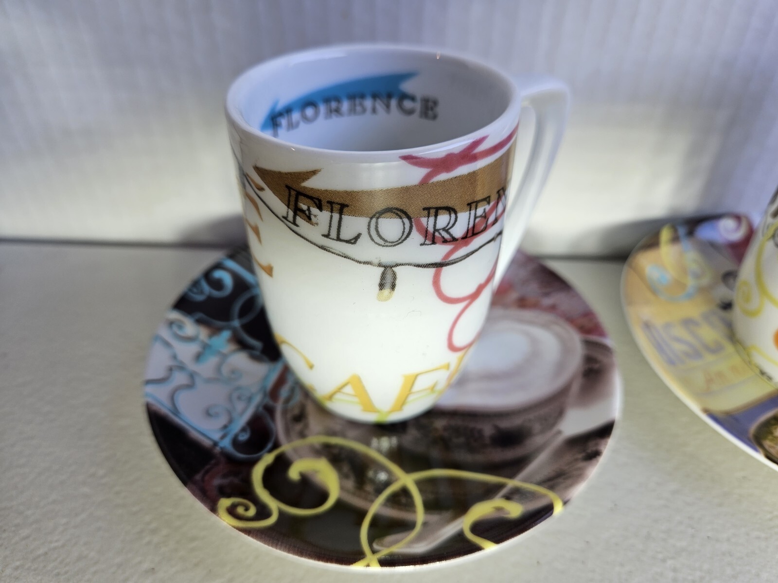 Rosanna Caffe Italia Set of 4 Espresso Cups and Saucers, GiftBoxed eBay