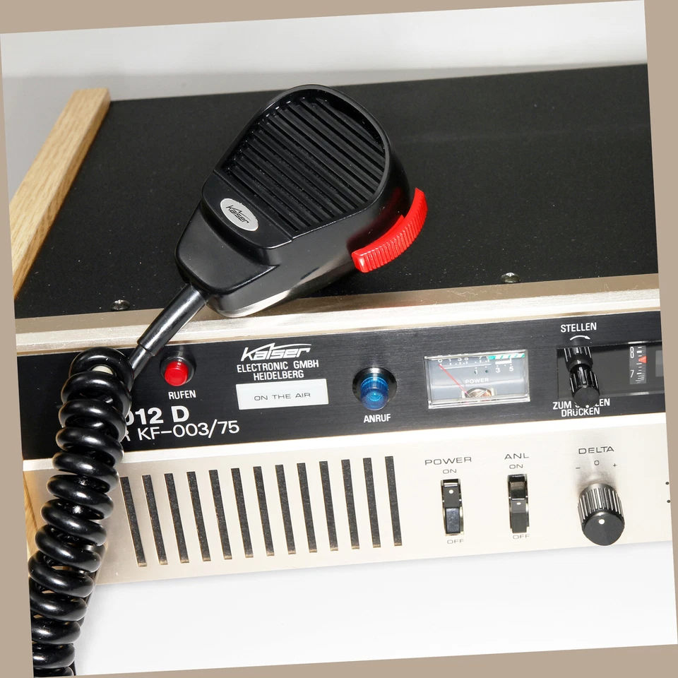Kaiser KF9012D CB-Funkgerät Feststation 12 CH AM Mike Sammlergerät  top - Bild 3 von 4