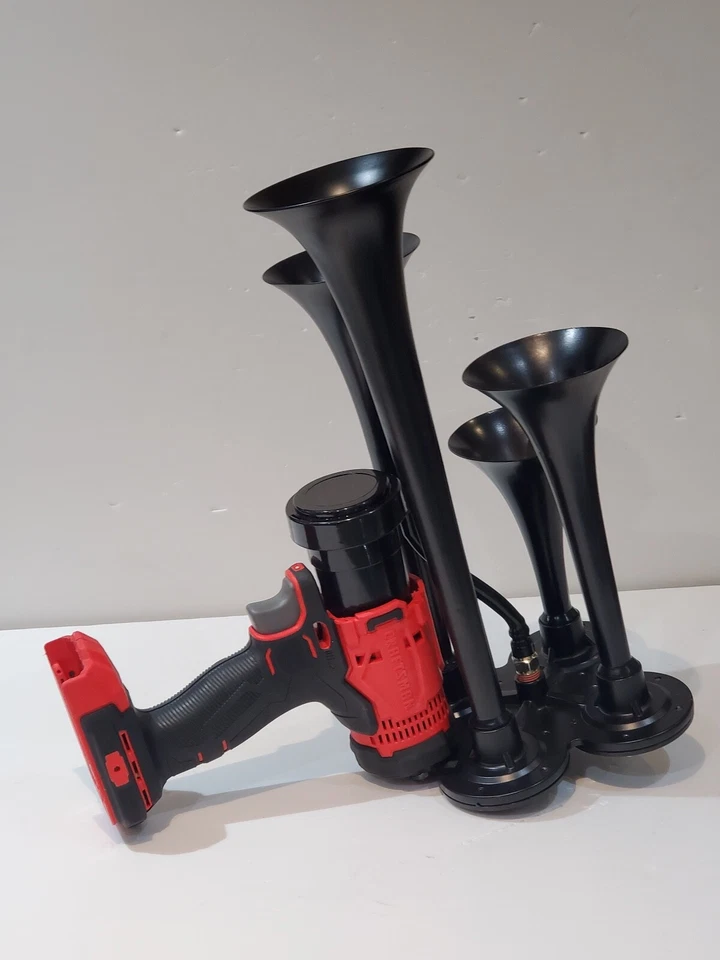 CRAFTSMAN V20 Li-ion Power Air Horn,Train Horn Compressor, QUAD Metal Black 14" - Image 3 of 4