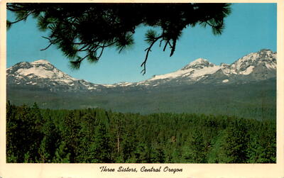 Three Sisters, Central Oregon, ANDERSON SUNDRY CO., PORTLAND, OREGON Postcard