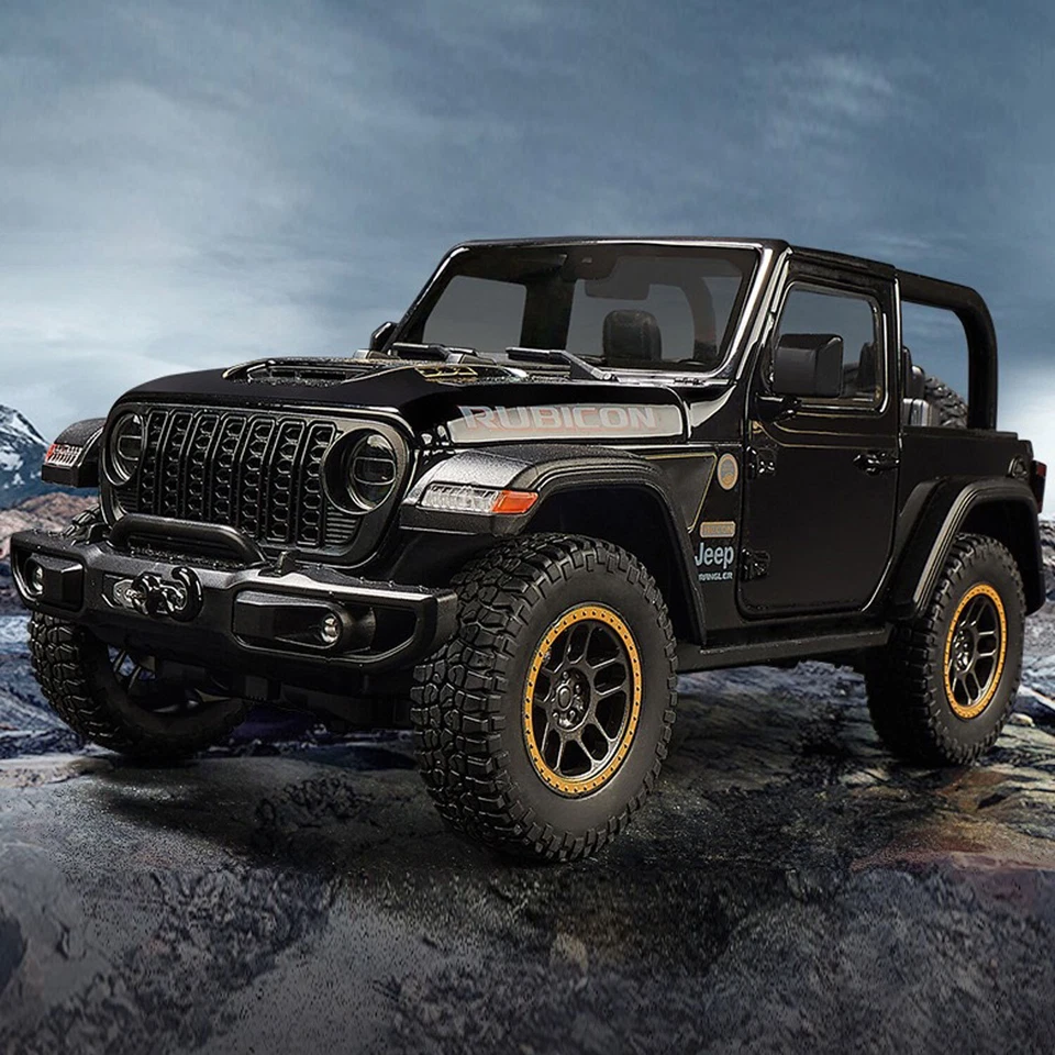1:18 Scale Jeep Wrangler Rubicon Alloy Car Model Diecasts Metal Vehicles Toys 01 - Image 3 of 4