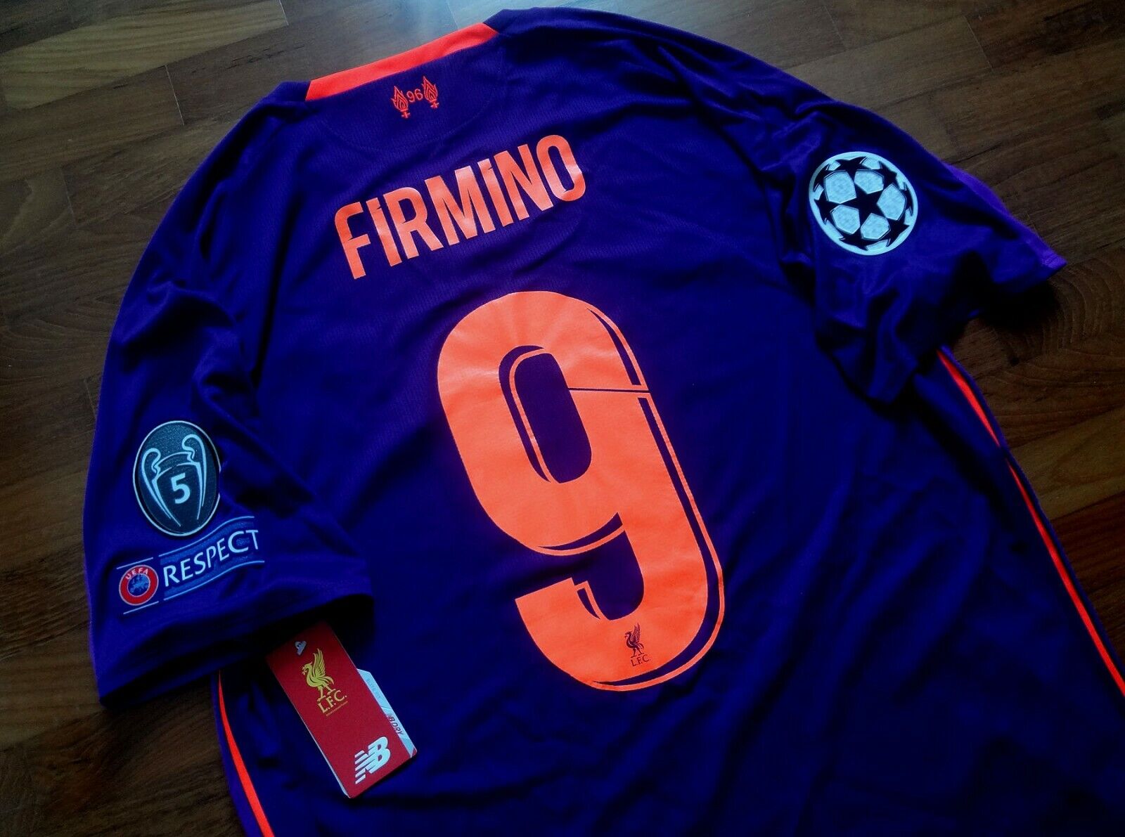 BNWT Authentic 2018/19 Liverpool Elite Player Issue Away Jersey Firmino 2XL