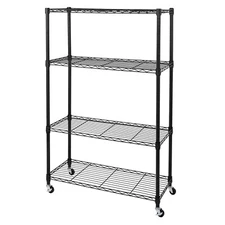 Seville Classics 4-Tier NSF Steel Shelving, 36" W X 14" D X 54" H