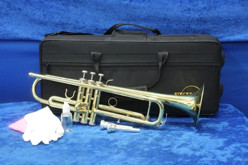 Eking Bb Standard Brass Student Trumpet KTR-400,  3C & 7C Mouthpiece in Case