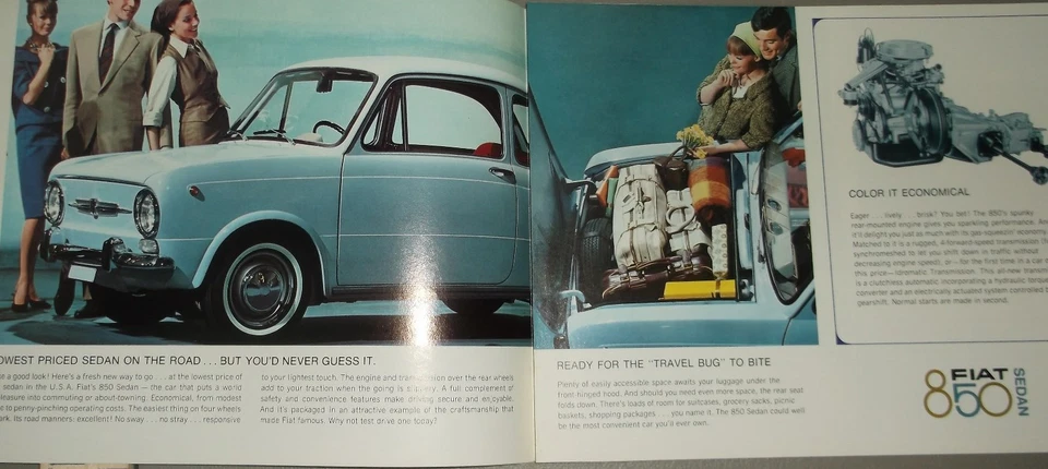 Fiat 850 1968 sedán carpeta de folletos  Foto 2 de 3