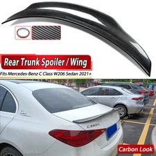 CARBON FIBER ABS PSM STYLE REAR TRUNK SPOILER FOR MERCEDES W206 C260L C43 SEDAN