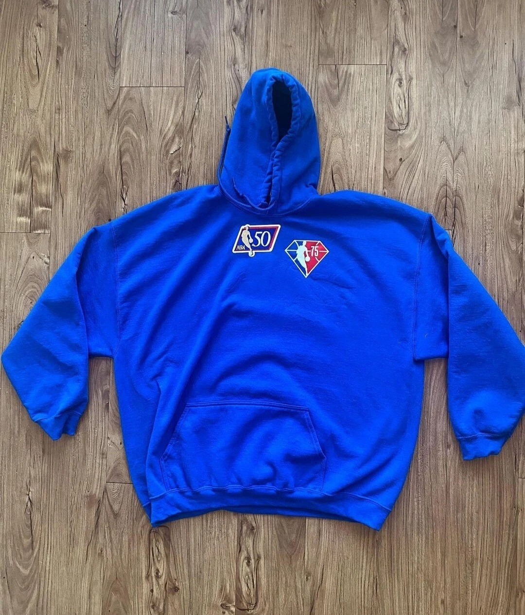 NBA hoodie Gildan 3XL 50th 75th Anniv. Patch CUSTOM Giannis Lebron Luka Curry