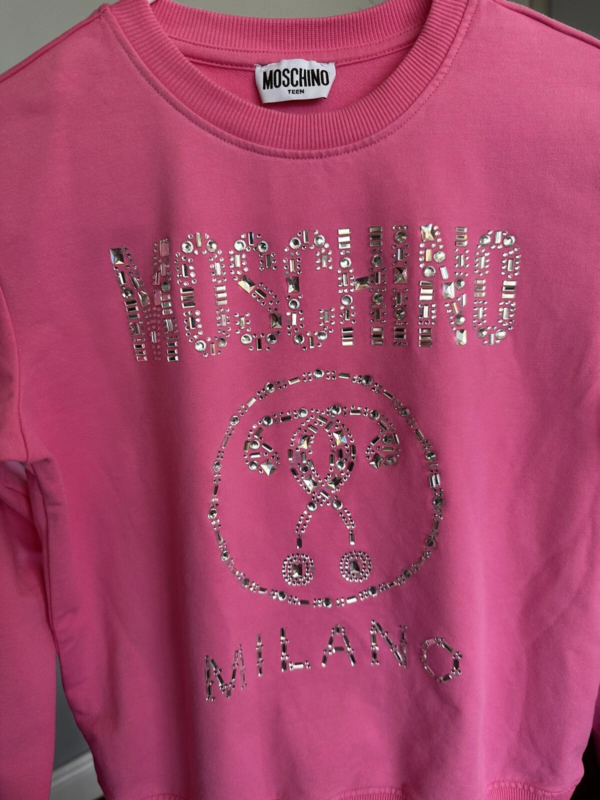 Felpa Moschino rosa per bambina taglia 12