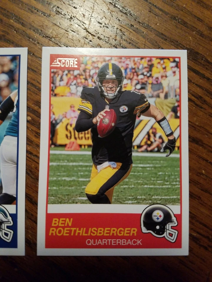 2019 Score Football Base #112 Ben Roethlisberger , Carson wentz - Image 2 of 3