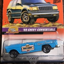 1999 Matchbox Vintage 1955 Chevy Convertible #46 Drop Tops Blue 1:64 New