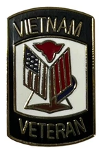 Pack of 3 Vietnam Veteran Motorcycle Hat Cap Lapel Pin M-202