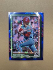 2025 Panini Donruss Mike Schmidt #82 Optic Blue Cracked Ice Prizm #1/15