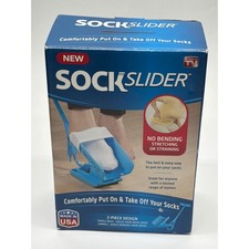 Sock Slider New As Seen On TV Mobility Aid Sock Assistant Blue SK061124 USA Made