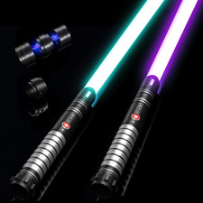 2-In-1 Detachable Lightsaber Toy - 20 Colors, 4 Modes Sounds, Type-C Rechargea