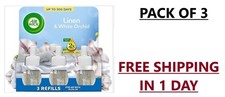 Image of Air Wick Plug in Diffuser Triple Refill, Crisp Linen & 19 ml (Pack of 3)