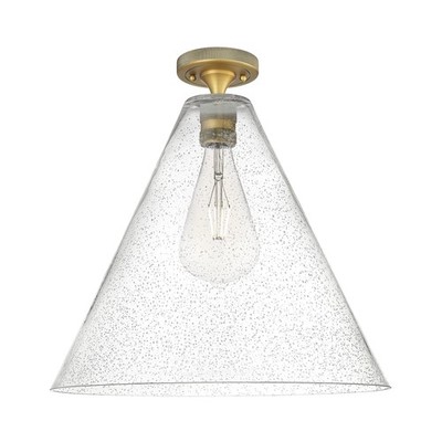 Innovations Lighting 434-1F-10-16 Crown Point Flush Cone Crown - Brass