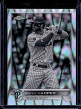 2022 Topps Chrome Sonic Bryce Harper Black & White RayWave #220 Phillies