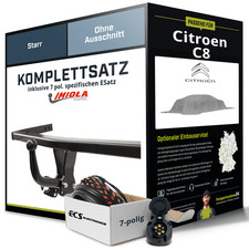 Für CITROEN C8 Typ EA,EB Anhängerkupplung starr +eSatz 7pol 11.2005-jetzt ABE