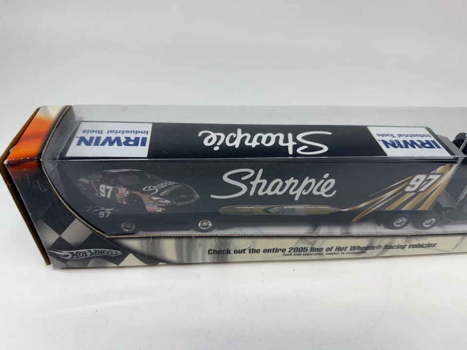Plataforma de remolque Sharpie 2005 Kurt Busch #97 Hot Wheels Racing Sharpie Irwin Tools Foto 2 de 4