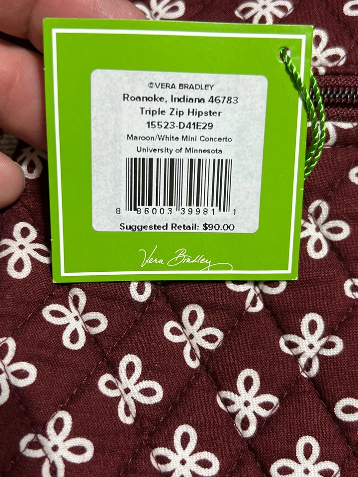 Vera Bradley University Minnesota Gophers Handbag Crossbody Bag Shoulder Purse - Image 3 of 4