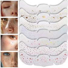 Freckles Makeup 6pcs Face Tattoo Sticker Temporary Fake Freckle Brown Spots 